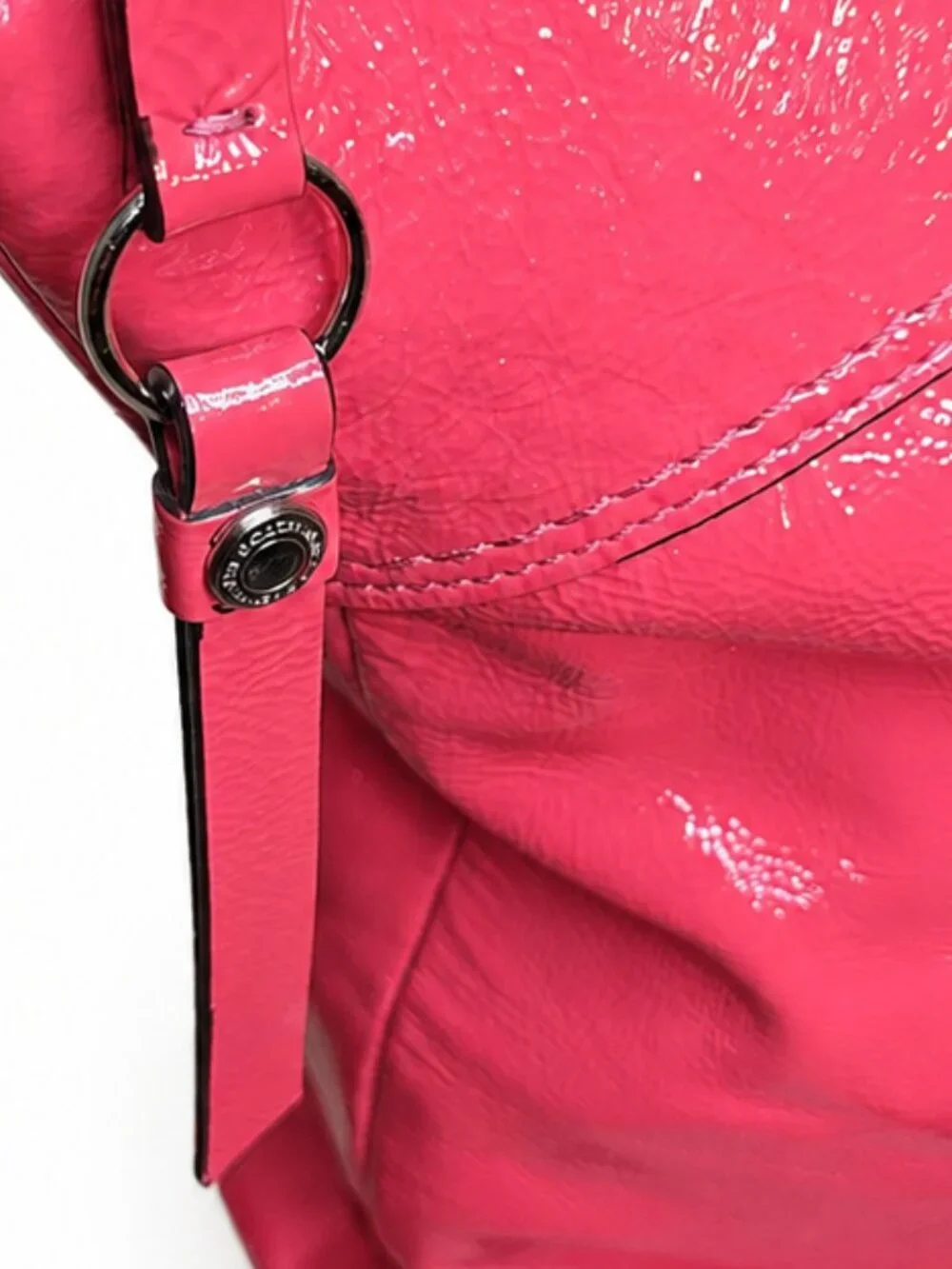 Coach‎ Laura F18900 Coral Pink Patent Leather Large Tote Bag